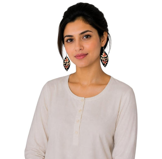 Purely Handmade & Handpainted Clay Earrings