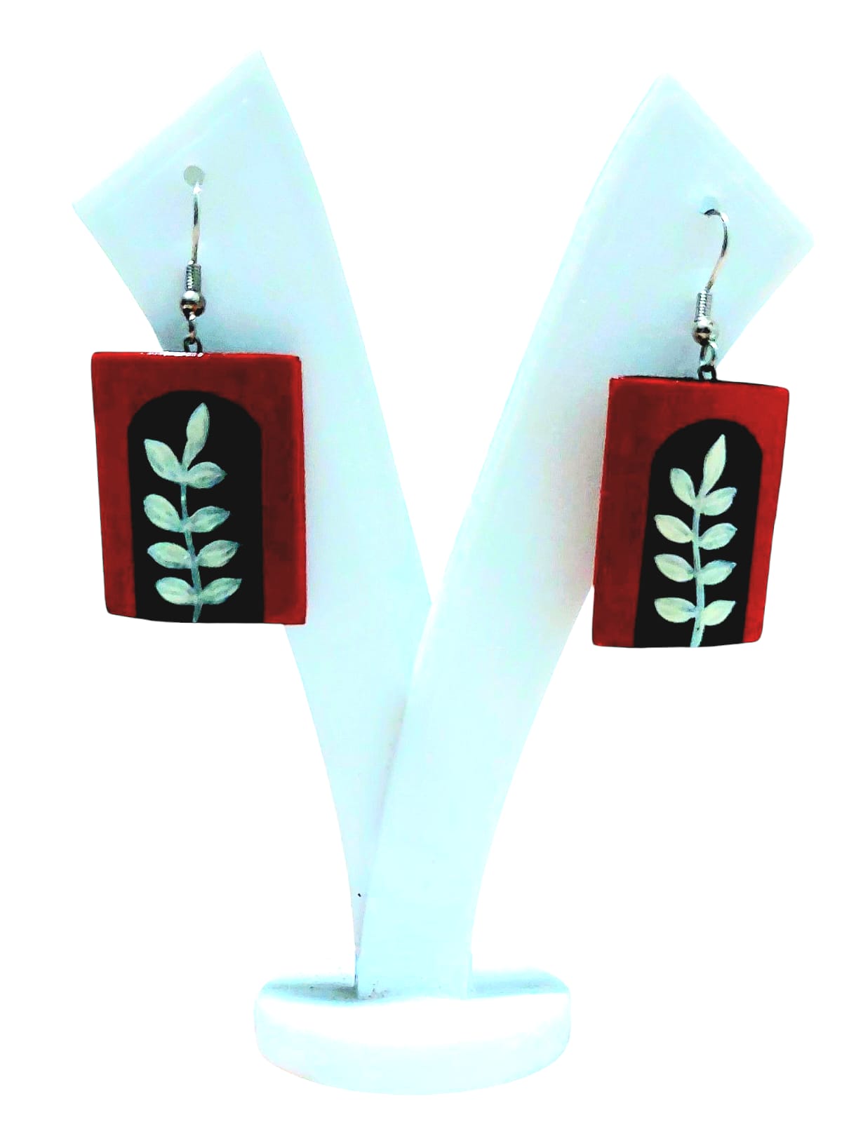 Purely Handmade & Handpainted Bamboo Earrings