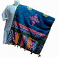 Pure Cotton Ajrakh Hand Block Printed Floral Design Patchwork Dupatta (With Tassels)