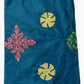 Pure Cotton Ajrakh Hand Block Printed Floral Design Patchwork Dupatta (With Tassels)