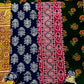 Pure Cotton Ajrakh Hand Block Printed Floral Design Patchwork Dupatta (With Tassels)