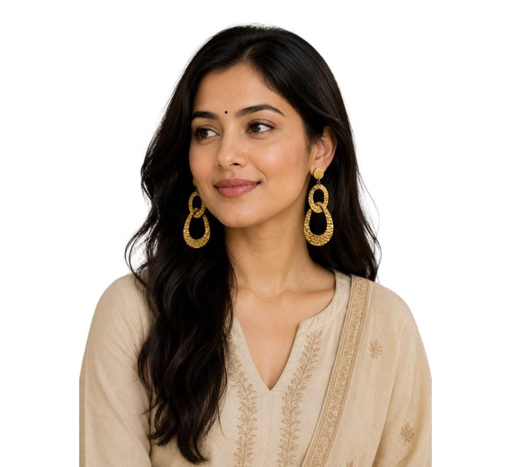 Purely Handmade Brass Earrings