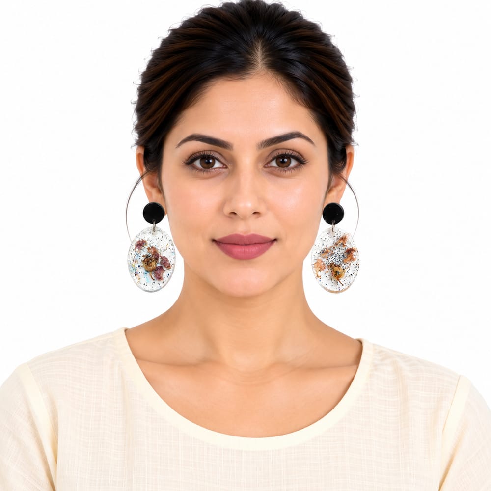 Premium Purely Handmade Resin Jewellery Earrings for Women & Girls