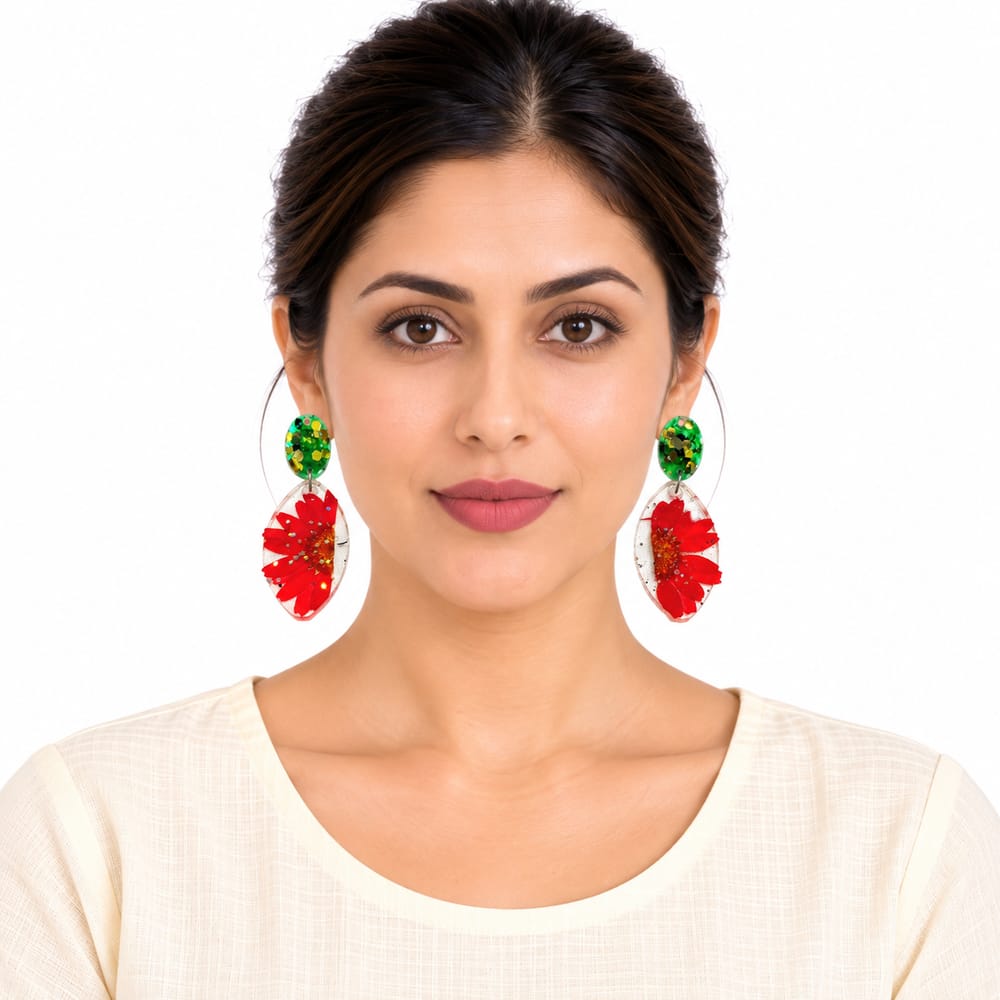 Premium Purely Handmade Resin Jewellery Earrings for Women & Girls