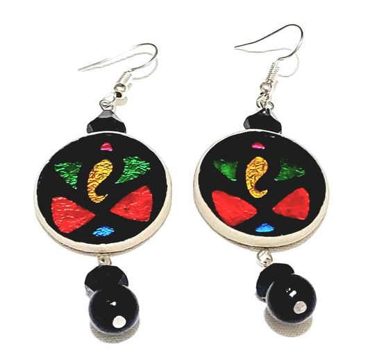 Purely Handmade & Handpainted Glass Earrings