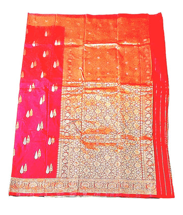 Fashweave Katan Silk Saree with Blouse Piece for Women