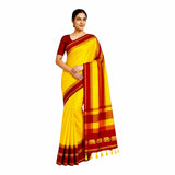 Gadwal Silk by Cotton Saree with Contrast Running Blouse Piece