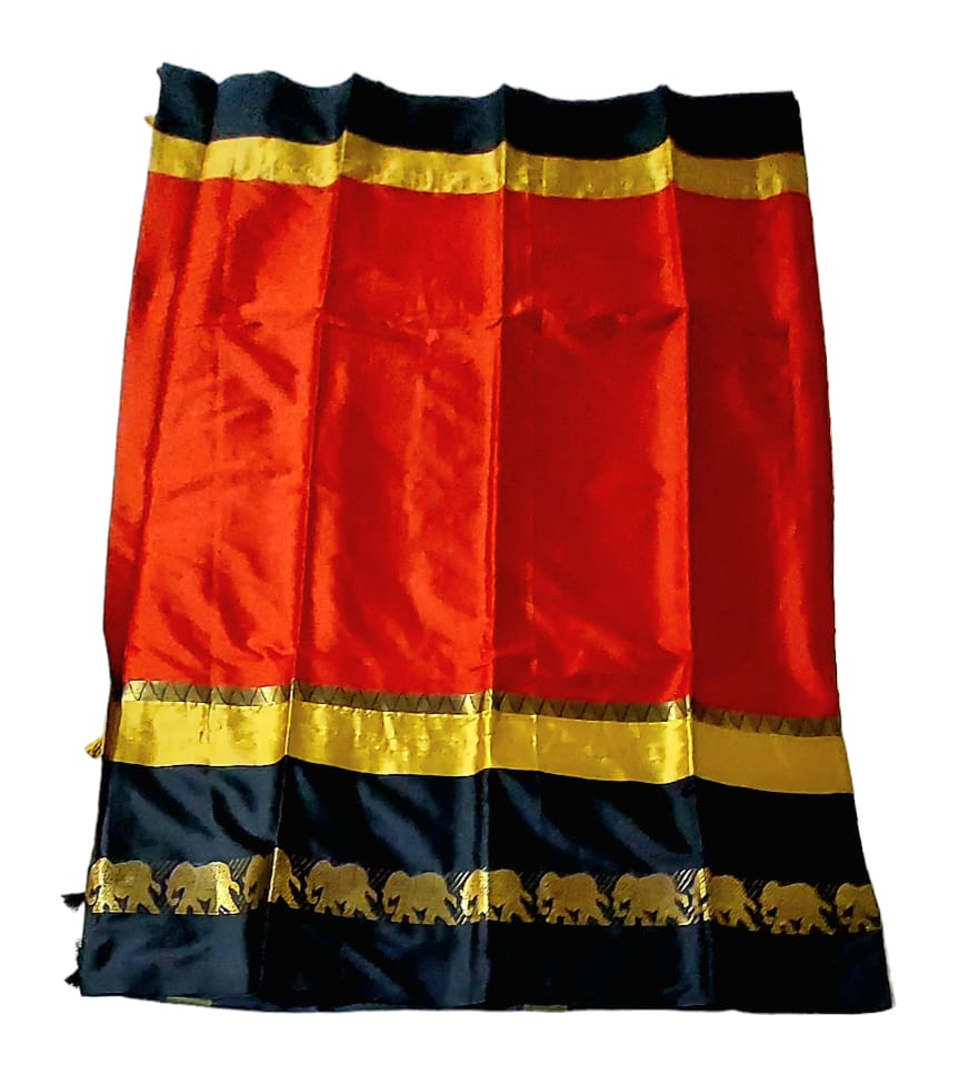 Gadwal Silk by Cotton Saree with Contrast Running Blouse Piece