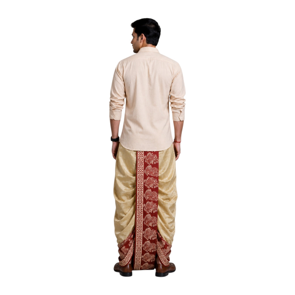 Cotton Silk Dhoti Pant With Contrasting Colour