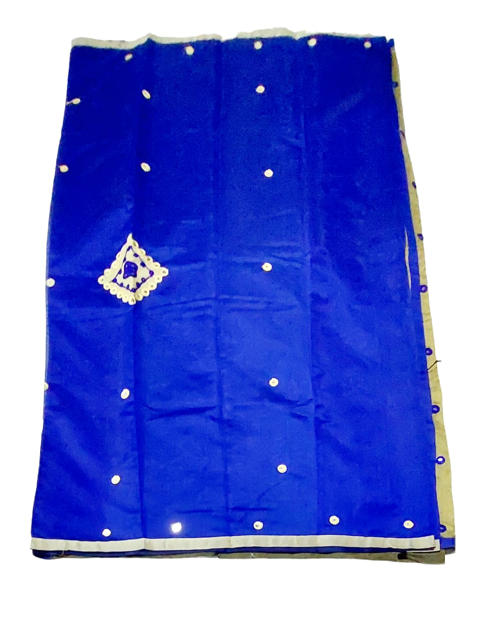 Purely Hand Embroidered Cotton Silk Applique Saree For Women & Girls