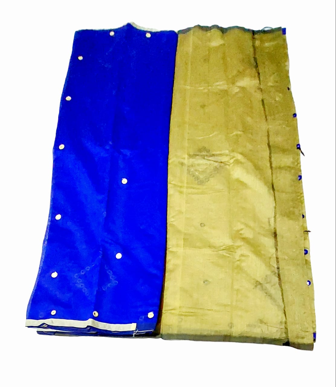 Purely Hand Embroidered Cotton Silk Applique Saree For Women & Girls