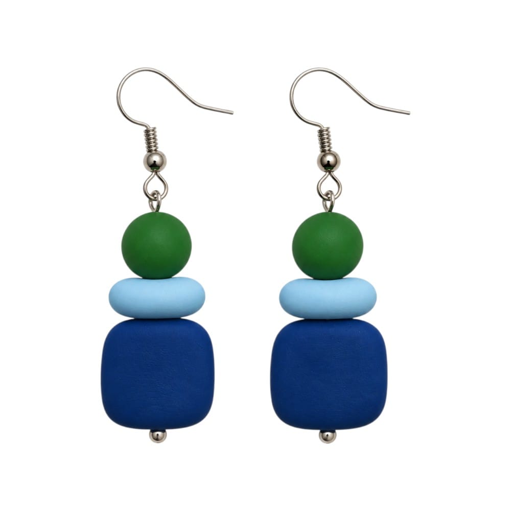 Purely Handmade Matt Finish Clay Drop Earrings