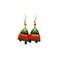 Purely Handmade Terracotta Metallic Conical Jhumka Designer Earrings