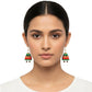 Purely Handmade Terracotta Metallic Conical Jhumka Designer Earrings