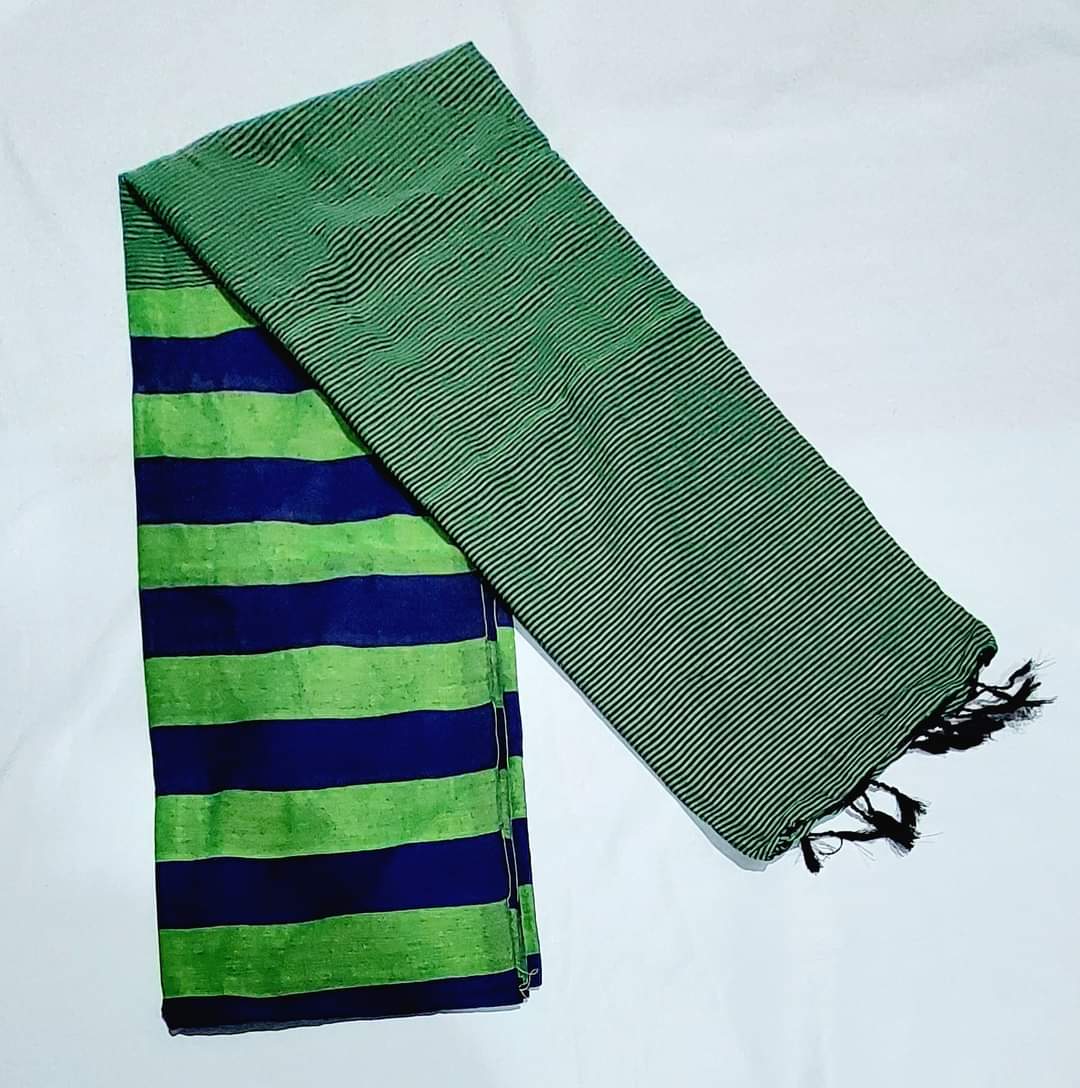 Pure Cotton Handloom Striped Sarees with Blouse Piece