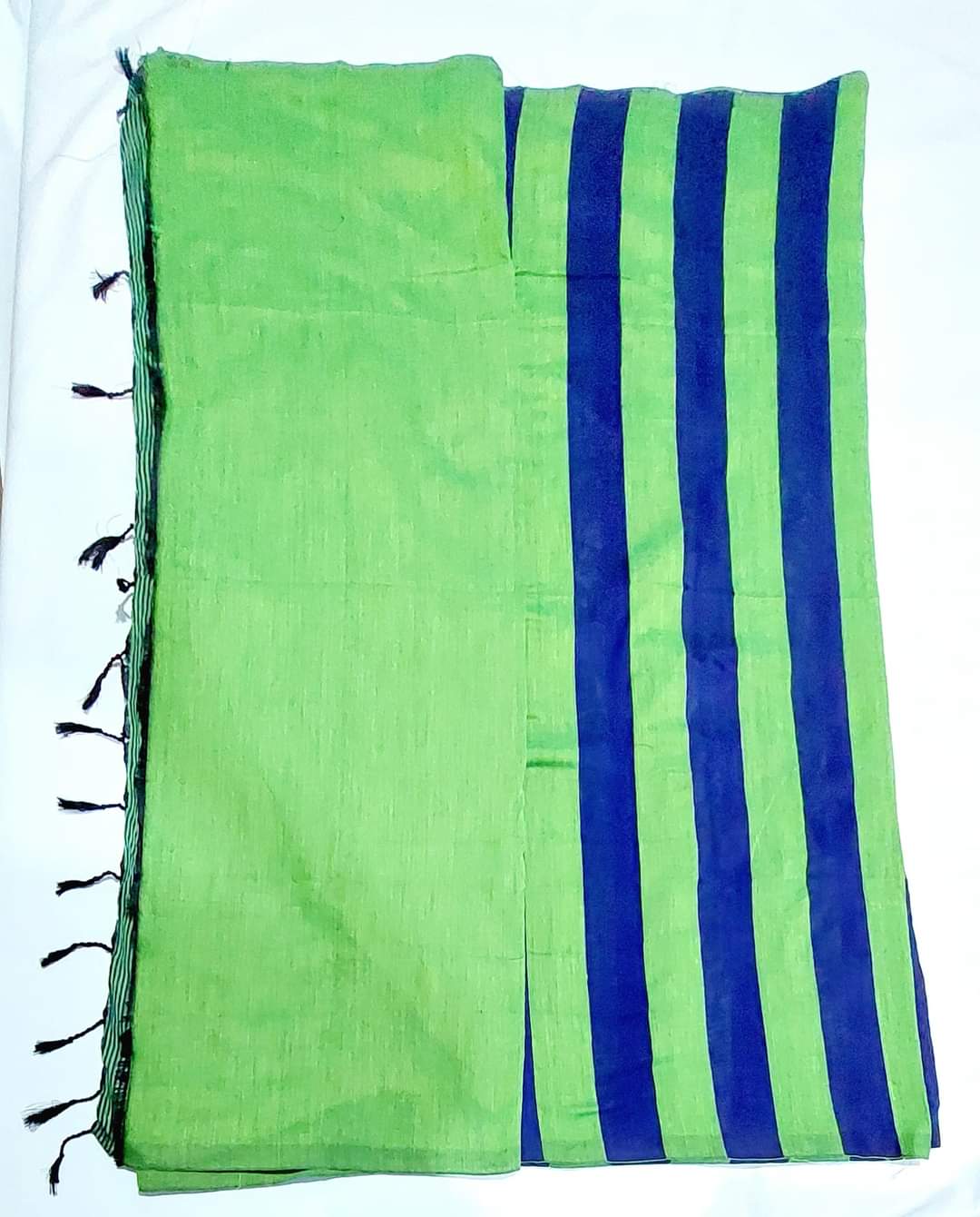Pure Cotton Handloom Striped Sarees with Blouse Piece