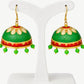 Terracotta Multicolour Designer Jhumka Earrings