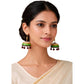 Purely Handmade Terracotta Multi-Coloured Dome Shaped Jhumka Earrings(With Beads)