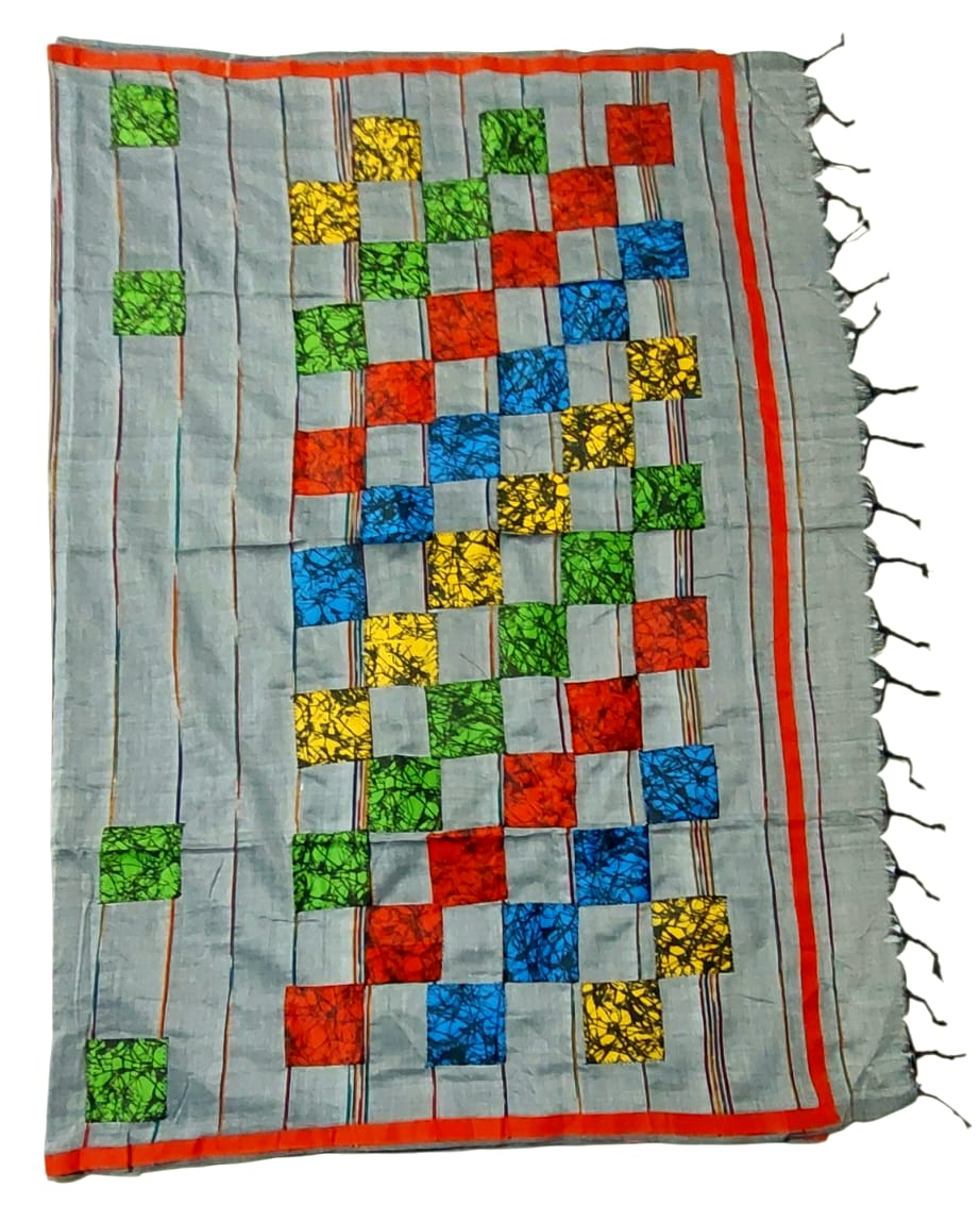 Pure Cotton  Patch Work Saree