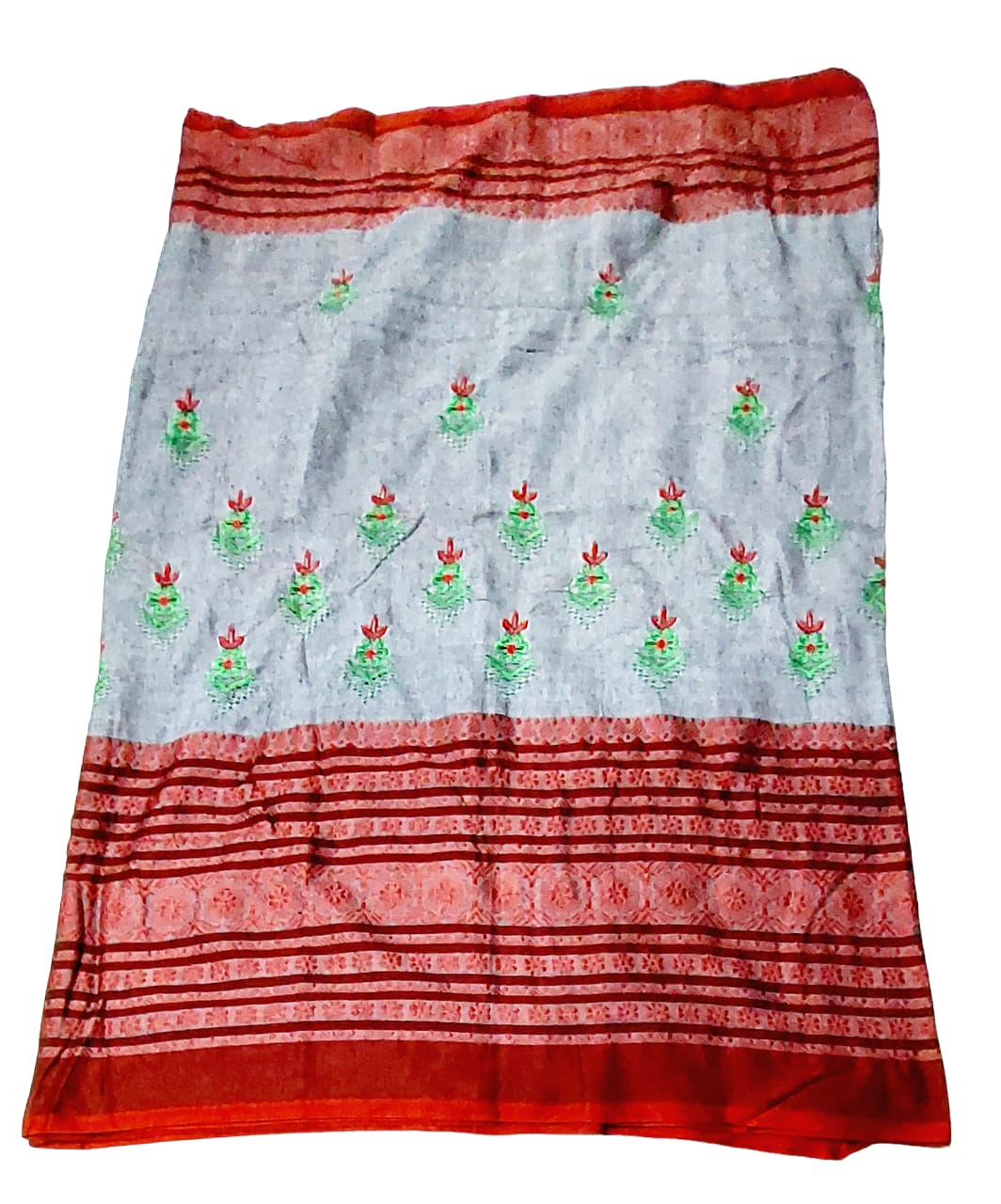 Premium Handloom Embroidered Cotton Saree