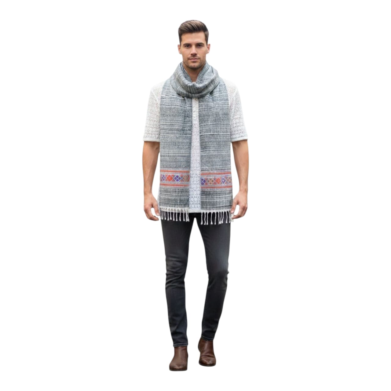 Handwoven Pure Woolen Muffler For Men