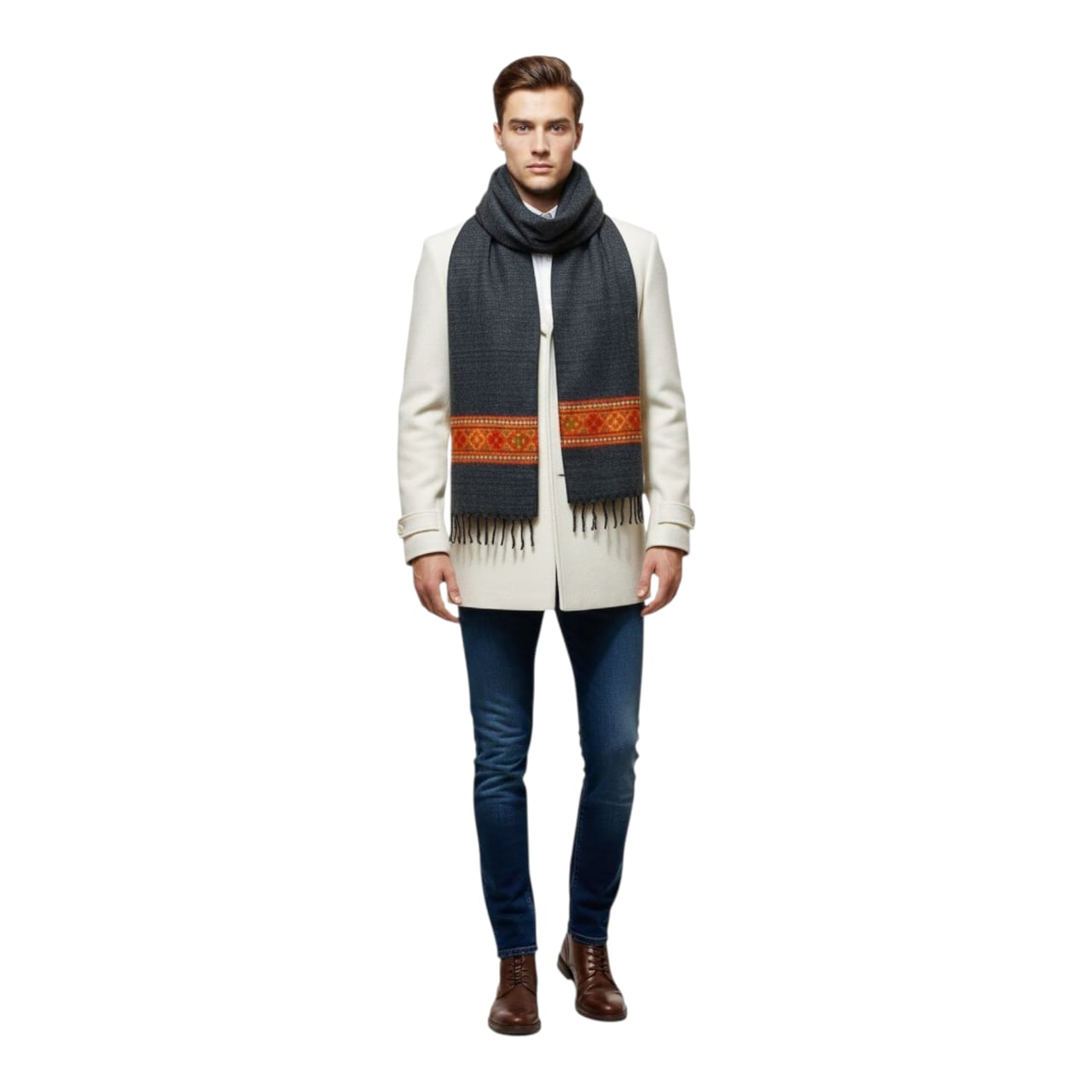 Handwoven Pure Woolen Muffler For Men