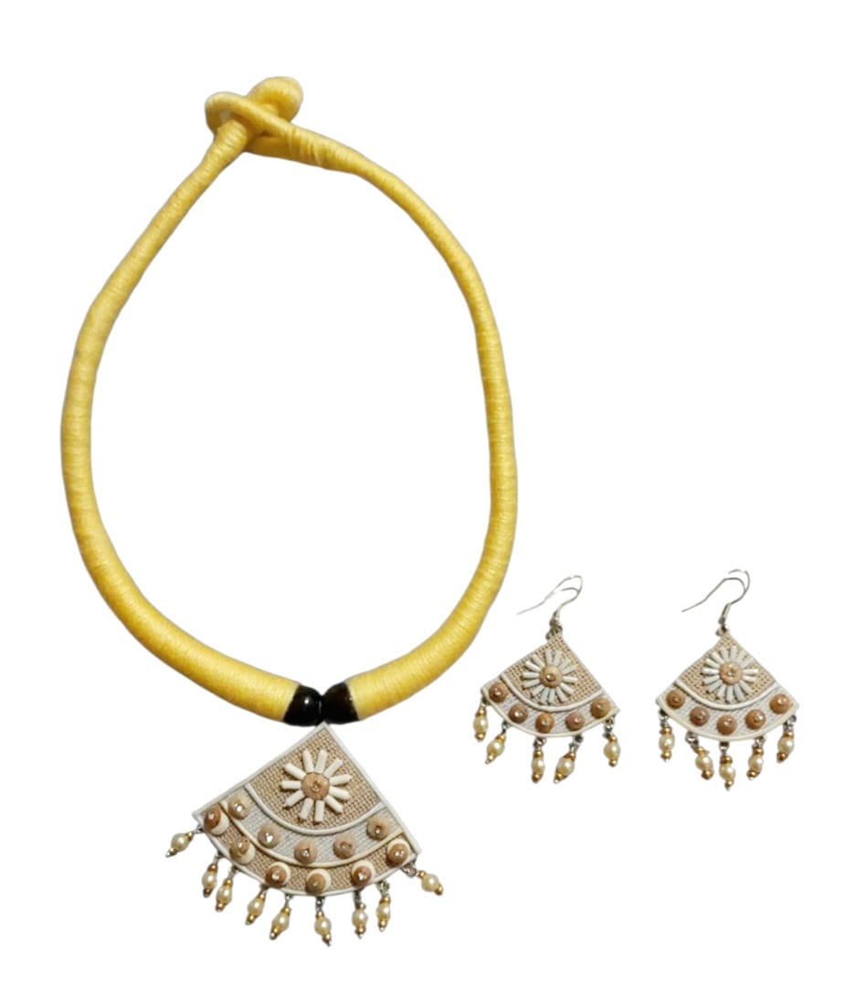Premium Purely Handmade Jute Jewellery Sets (With Earrings)