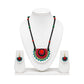 Purely Handmade Terracotta Rope Necklace With Earrings