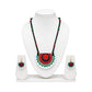 Purely Handmade Terracotta Rope Necklace With Earrings
