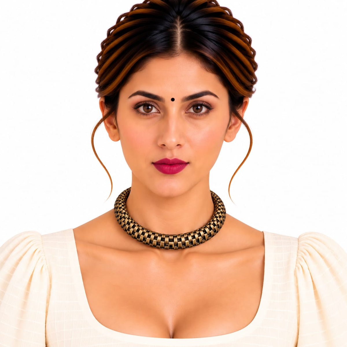 Purely Handmade Lightweight Brass Neckpiece