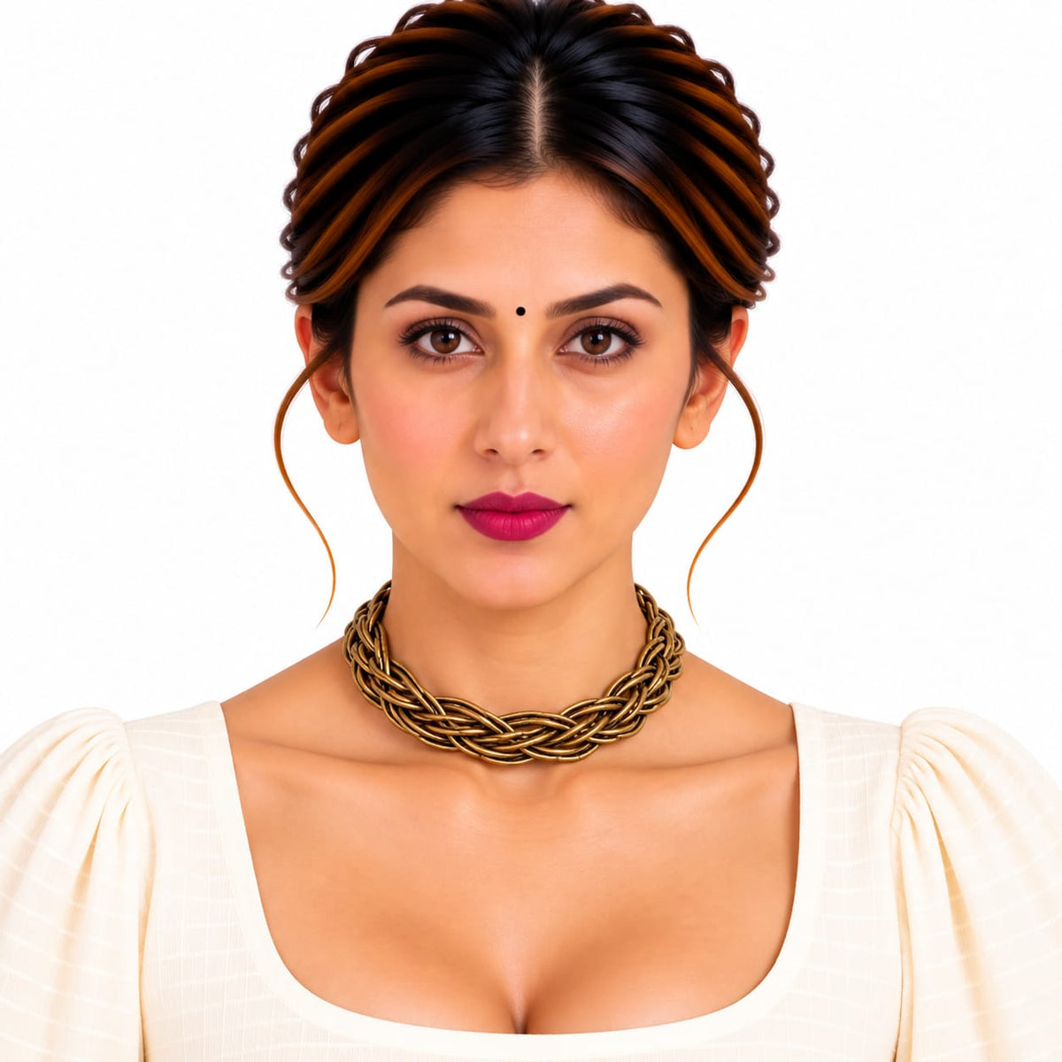Purely Handmade Lightweight Brass Neckpiece