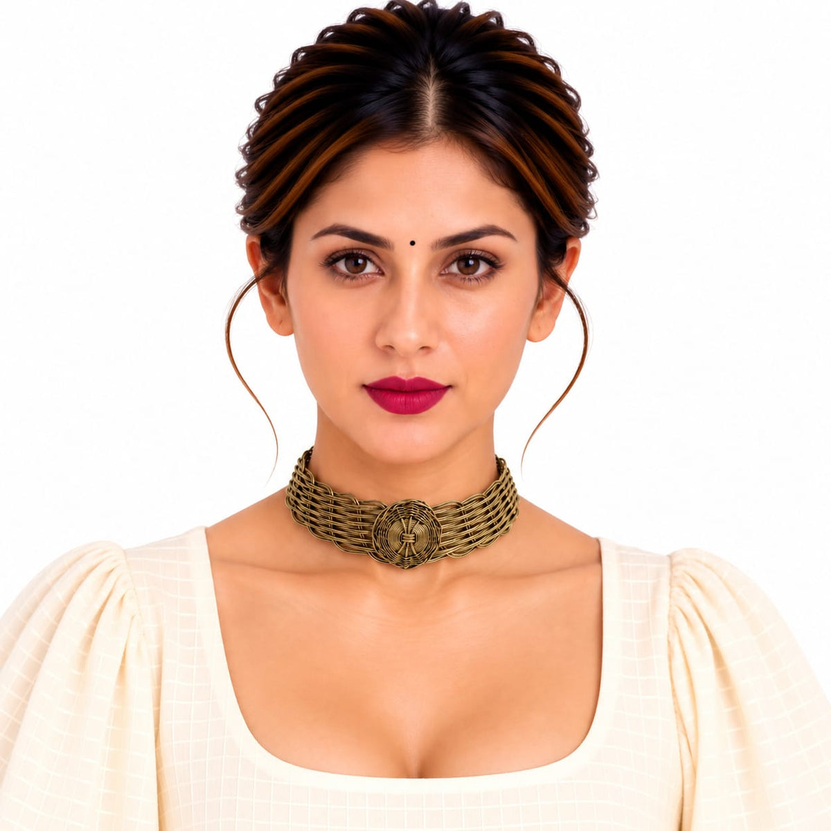 Purely Handmade Lightweight Brass Neckpiece
