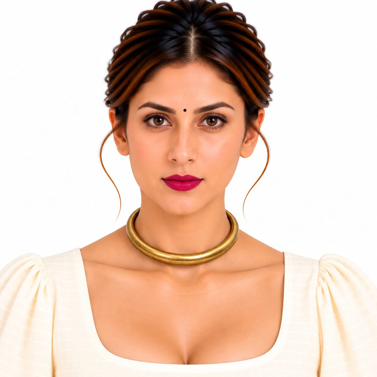 Purely Handmade Lightweight Brass Neckpiece