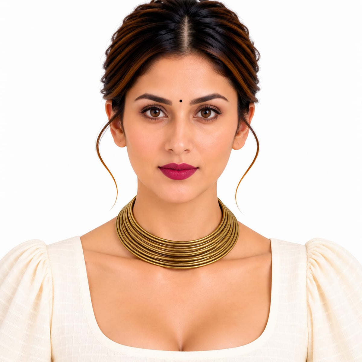 Purely Handmade Lightweight Brass Neckpiece