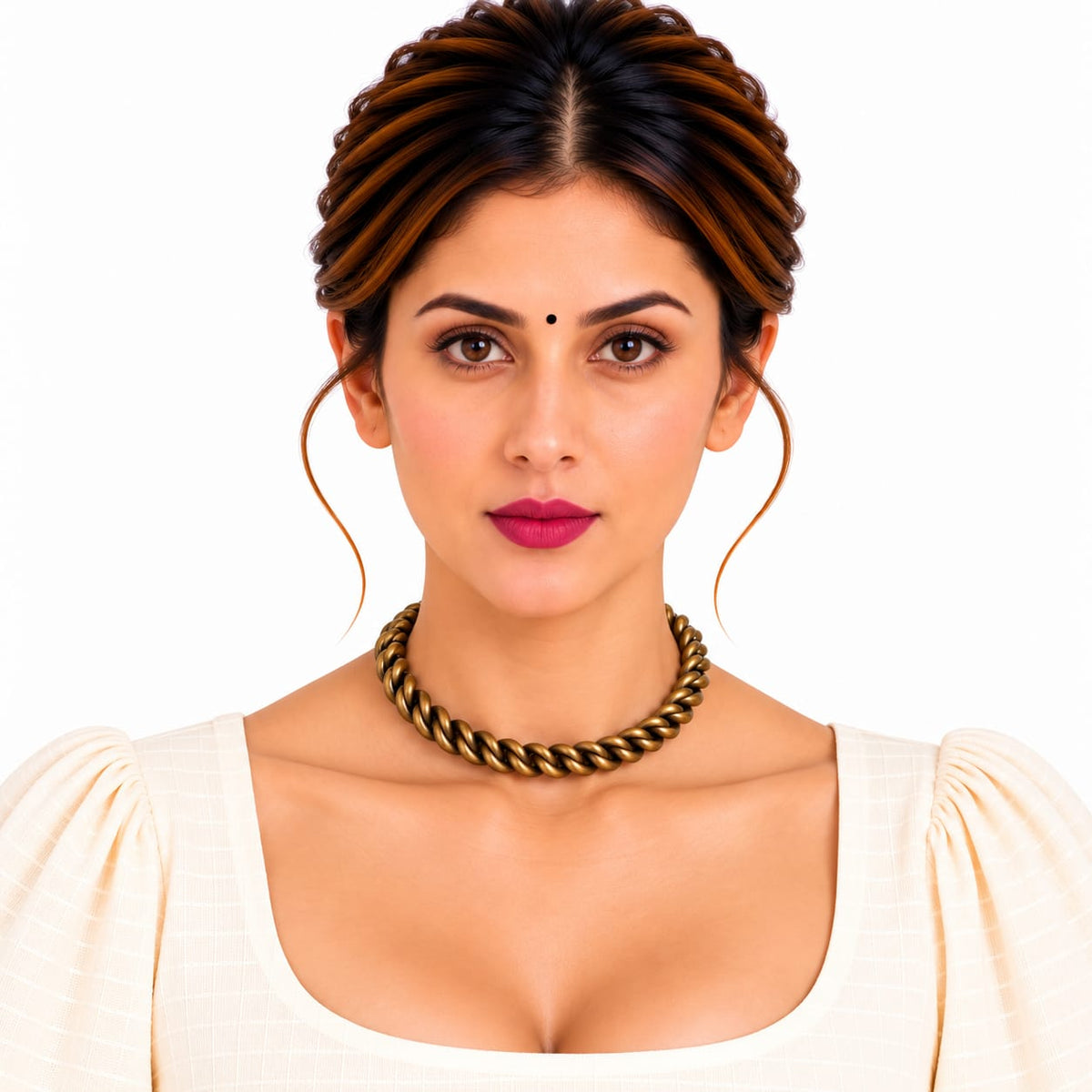 Purely Handmade Lightweight Brass Neckpiece