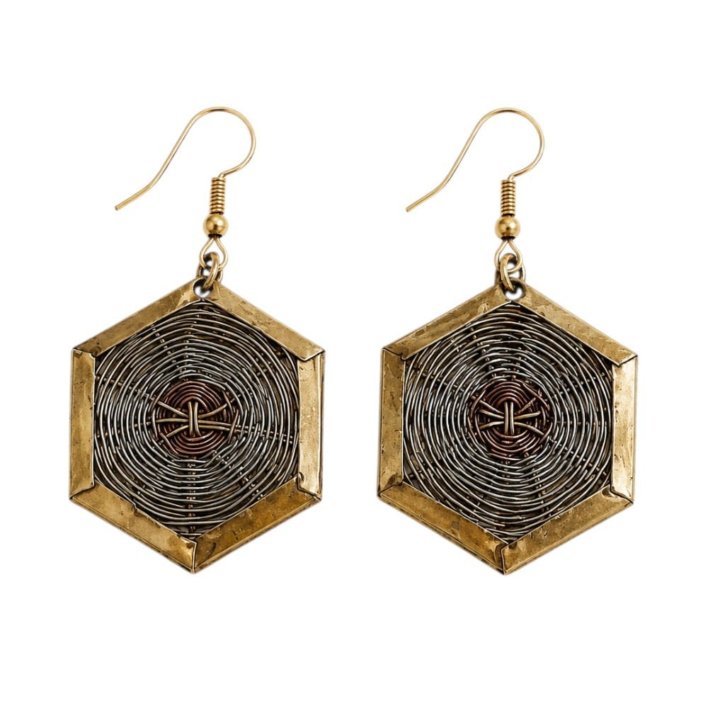 Purely Handmade Brass Earrings