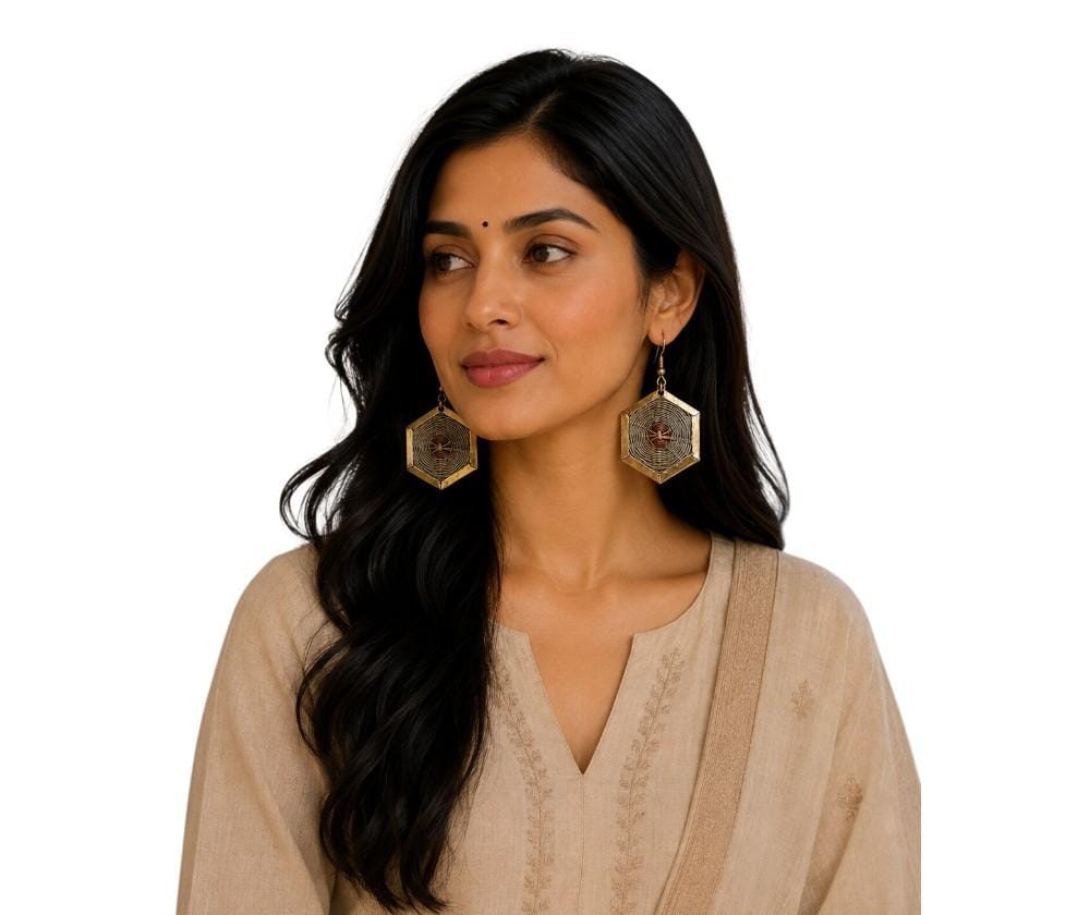 Purely Handmade Brass Earrings