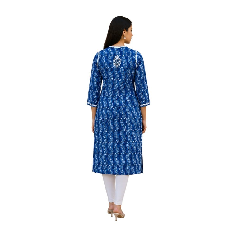 Pure Cotton Hand Embroidered Chikankari Kurtis For Women & Girls