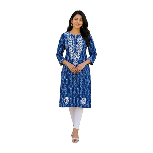 Pure Cotton Hand Embroidered Chikankari Kurtis For Women & Girls