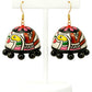 Terracotta Multicolour Designer Jhumka Earrings