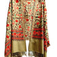 Premium Kashmiri Aari Embroidered Lightweight Shawl for Women & Girls