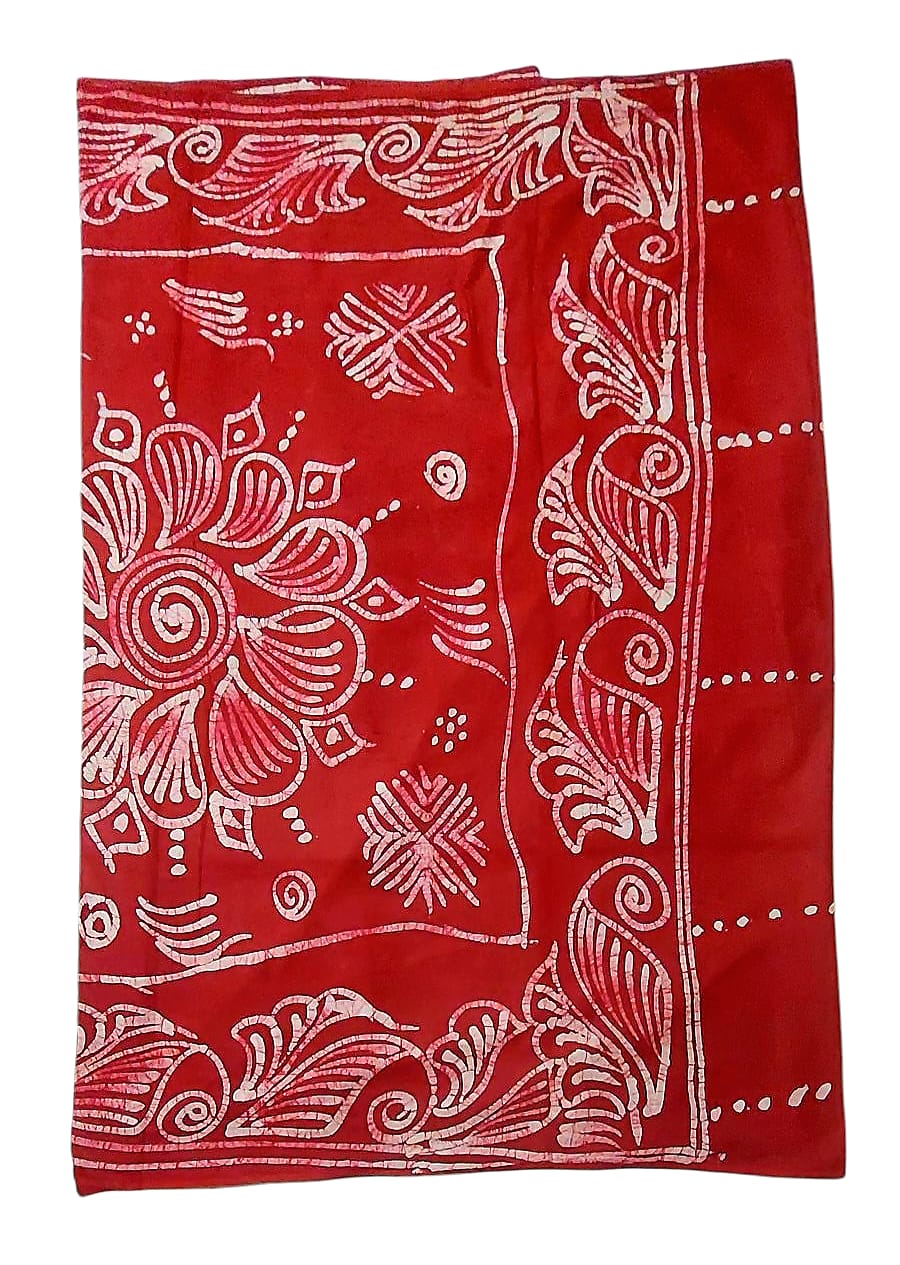 Pure Soft Cotton Batik Block Printed Saree