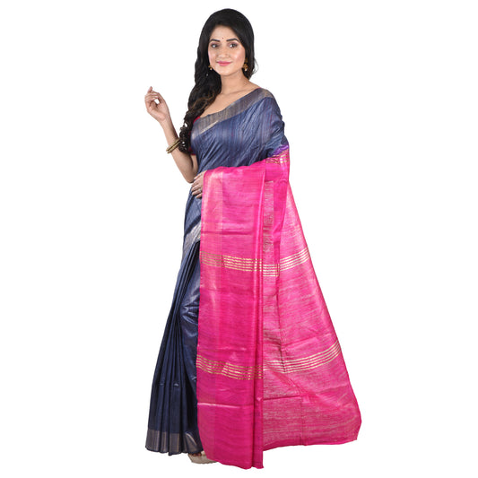 Premium Pure Handloom Silk Cotton Sarees with Blouse Piece For Women & Girls