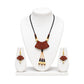 Purely Handmade Terracotta Rope Necklace With Earrings