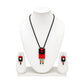 Purely Handmade Terracotta Rope Necklace With Earrings