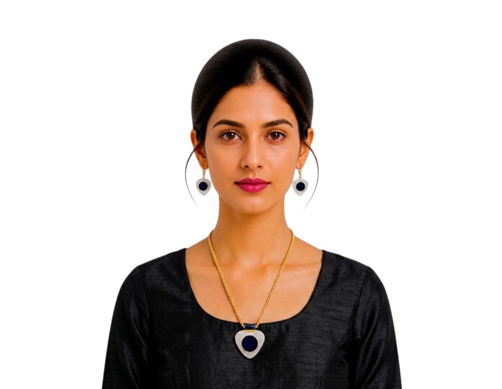 Purely Handmade Terracotta Rope Necklace With Earrings