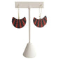 Terracotta Half Moon Striped Dangler Earrings