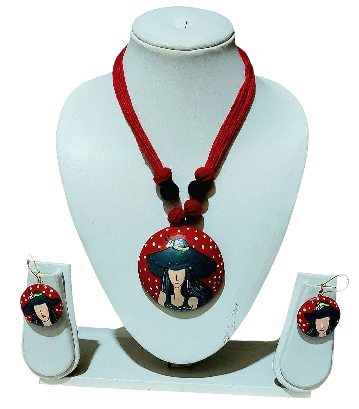 Terracotta Handpainted Jewellery Set
