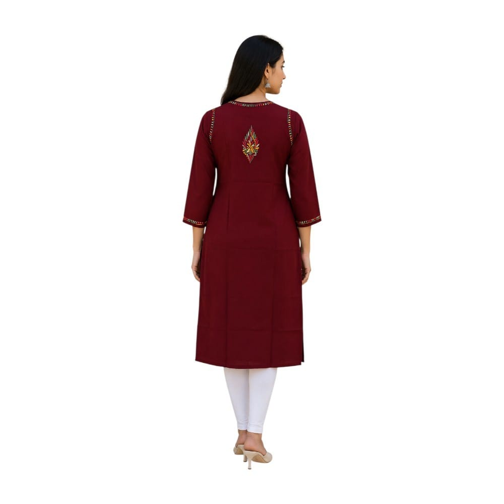 Pure Cotton Hand Embroidered Chikankari Kurtis For Women & Girls