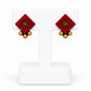 Lightweight Diamond Shaped Terracotta Stud Earrings